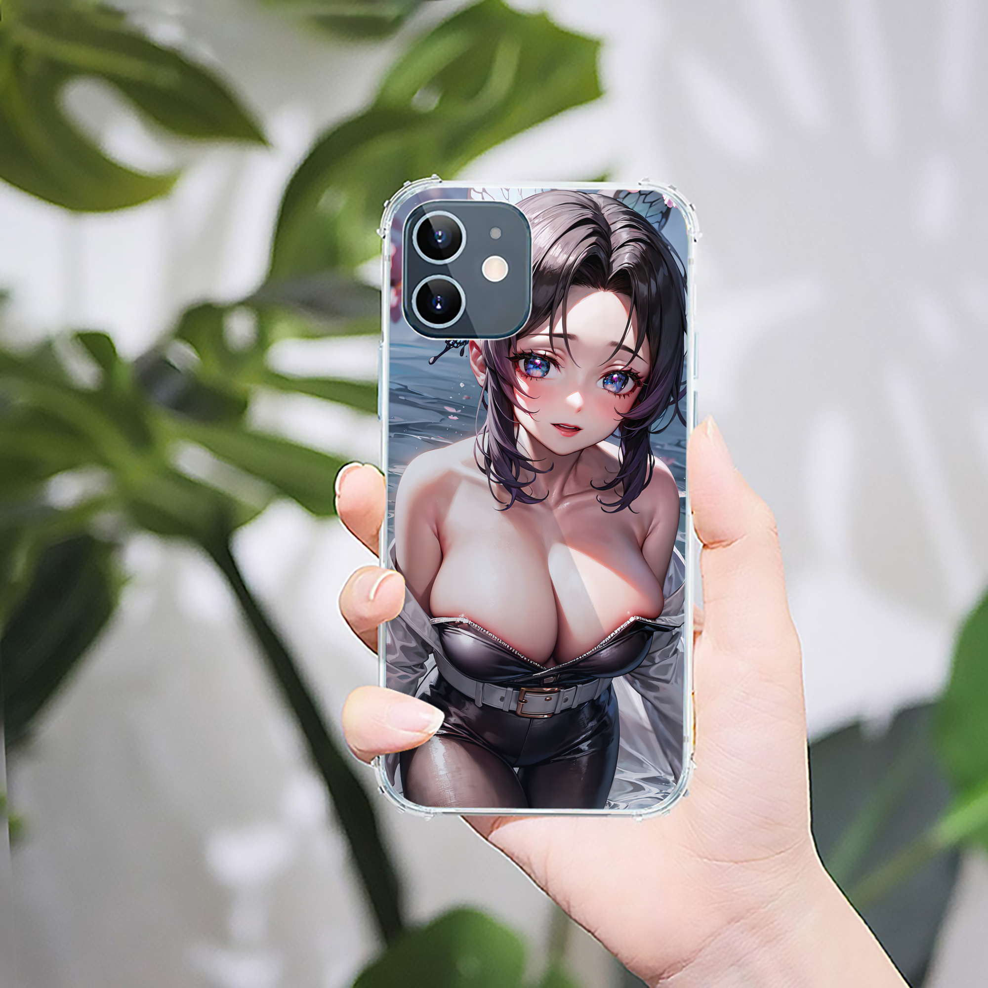 （画像用） 鬼滅の刃（きめつのやいば）蟲柱-胡蝶 しのぶ／こちょう しのぶ Kochou Shinobu 【iPhone 12シリーズ対応】透明スマホケース（クリアソフトケース）